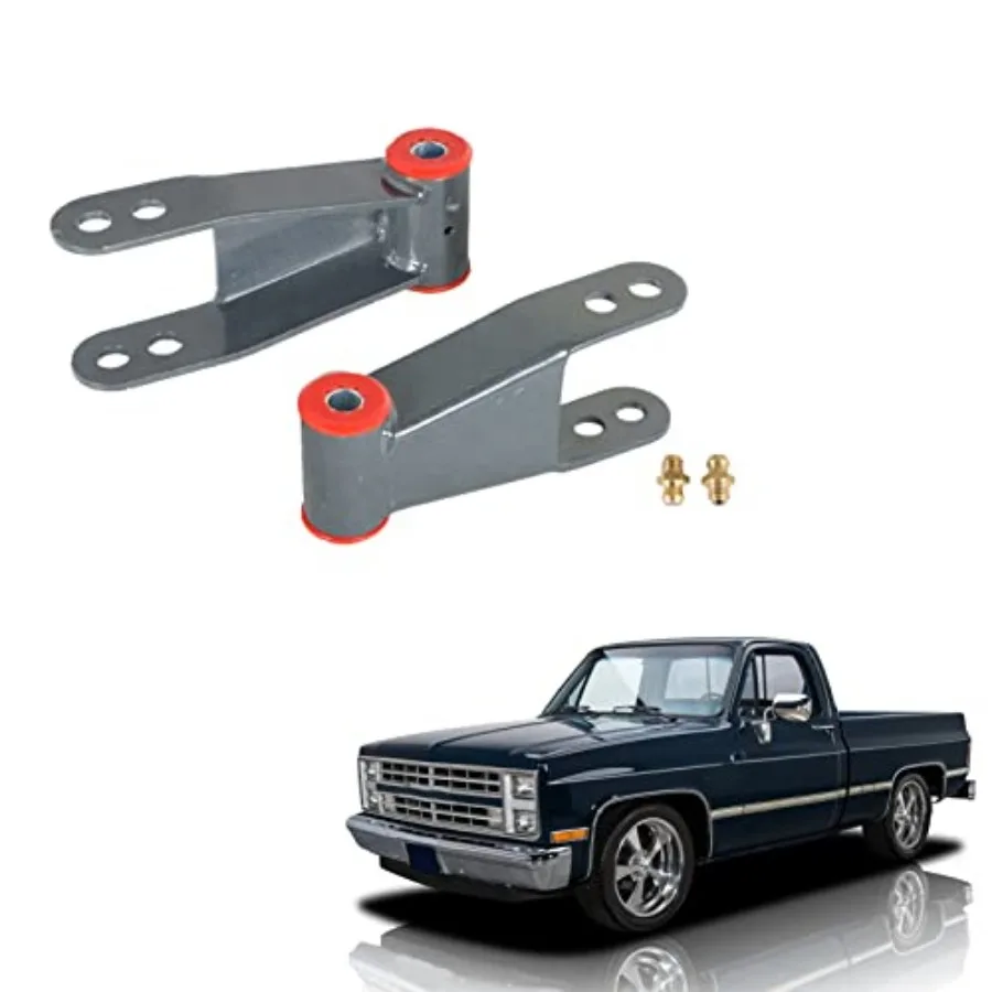 2 Inch Rear Adjustable Leveling Lowering Shackles Drop Kit Replacement for 1973-1987 C10
2 Inch Rear Adjustable Leveling Lowering Shackles Drop Kit Replacement for 1973-1987 C10