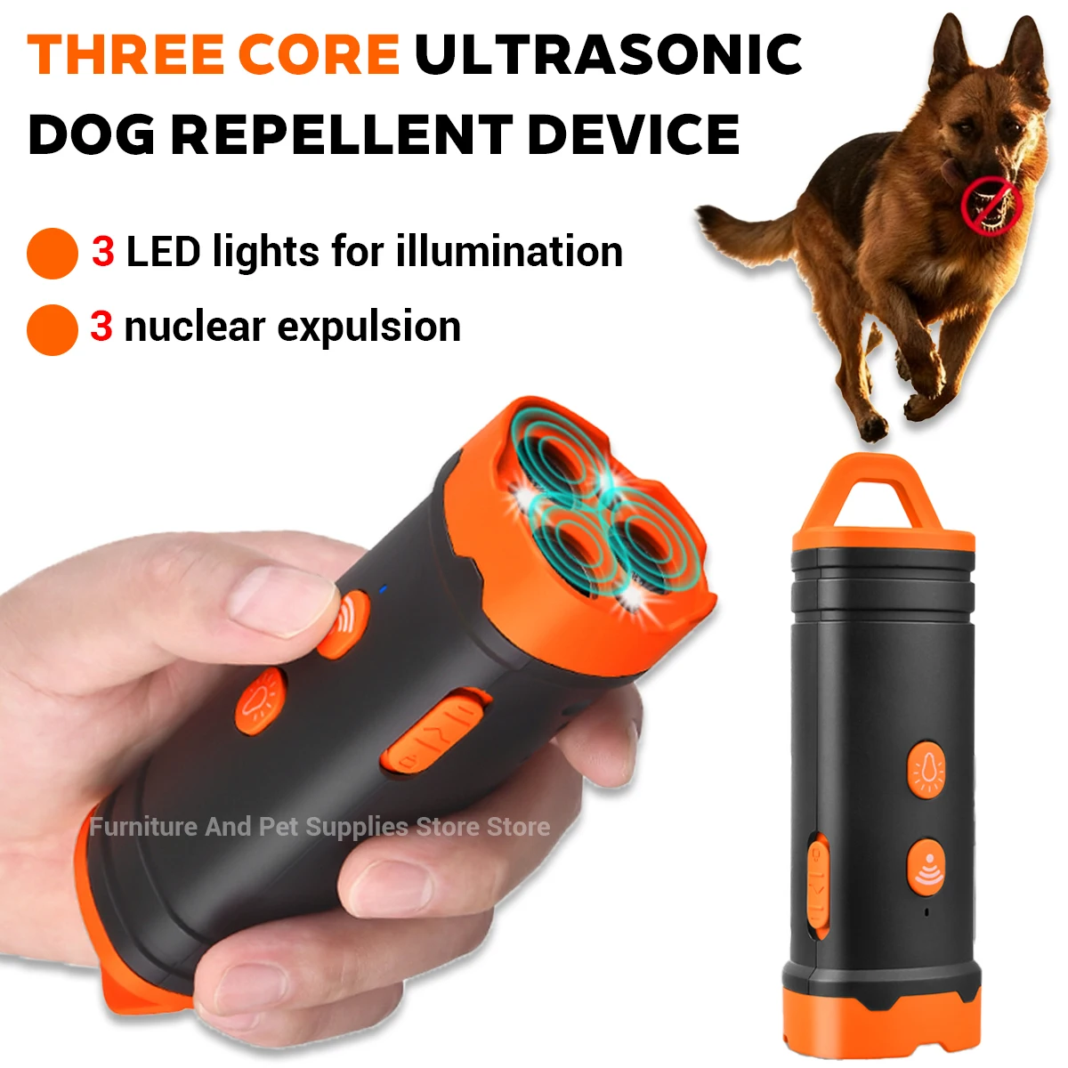 Pet Dog Repeller Ultrasonic Dog Training Device Rechargeable Anti Dog Bark Stop Barking Deterrent Device With LED Flashlight
Pet Dog Repeller Ultrasonic Dog Training Device Rechargeable Anti Dog Bark Stop Barking Deterrent Device With LED Flashlight
