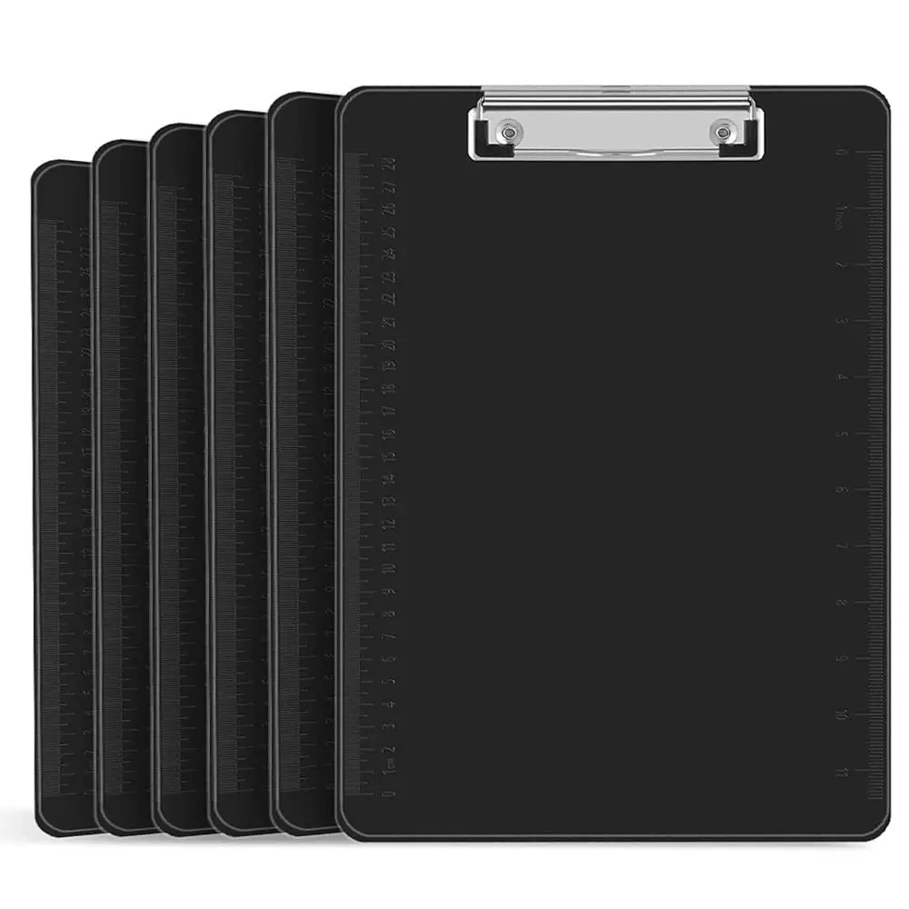 Black Clipboards, 6 Pack Plastic Black Clipboards with Low Profile Clip 12.5 x 9 Standard Letter Size Clipboard for classroo
Black Clipboards, 6 Pack Plastic Black Clipboards with Low Profile Clip 12.5 x 9 Standard Letter Size Clipboard for classroo