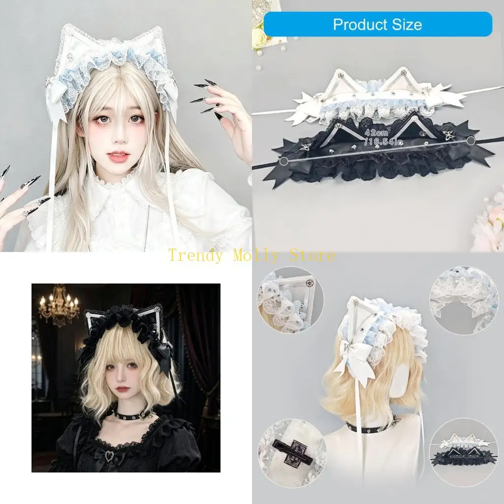 N5KB Charm Anime Maid Headwear with Ruffle Lace Design Decorative Hairband For Women Teens Cosplay Party Gathering Wear
N5KB Charm Anime Maid Headwear with Ruffle Lace Design Decorative Hairband For Women Teens Cosplay Party Gathering Wear