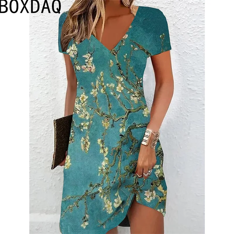 Vintage Elegant Floral A-Line Dress Women Summer Short Sleeve V-neck Casual Loose Knee Length Dress Sundress Vestidos De Mujer
Vintage Elegant Floral A-Line Dress Women Summer Short Sleeve V-neck Casual Loose Knee Length Dress Sundress Vestidos De Mujer