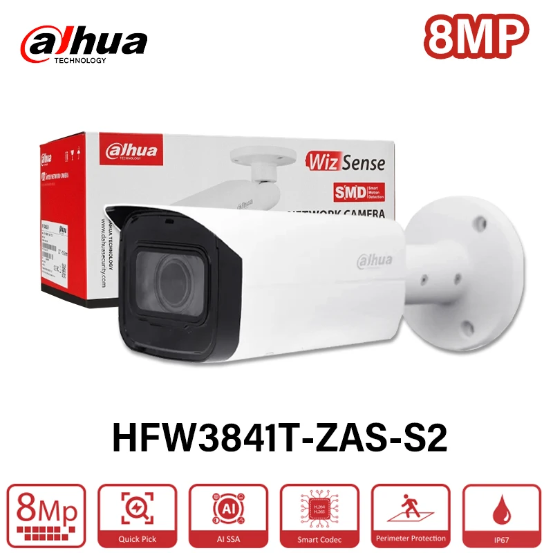 Моторизованная пулевидная камера Dahua 4K с переменным фокусным расстоянием, наружная ИК-камера, 60 м, IP-камера видеонаблюдения с портом аудиосигнализации, PoE-микрофон, SD-карта SMD 4,0 HFW3841T-ZAS-S2
Моторизованная пулевидная камера Dahua 4K с переменным фокусным расстоянием, наружная ИК-камера, 60 м, IP-камера видеонаблюдения с портом аудиосигнализации, PoE-микрофон, SD-карта SMD 4,0 HFW3841T-ZAS-S2