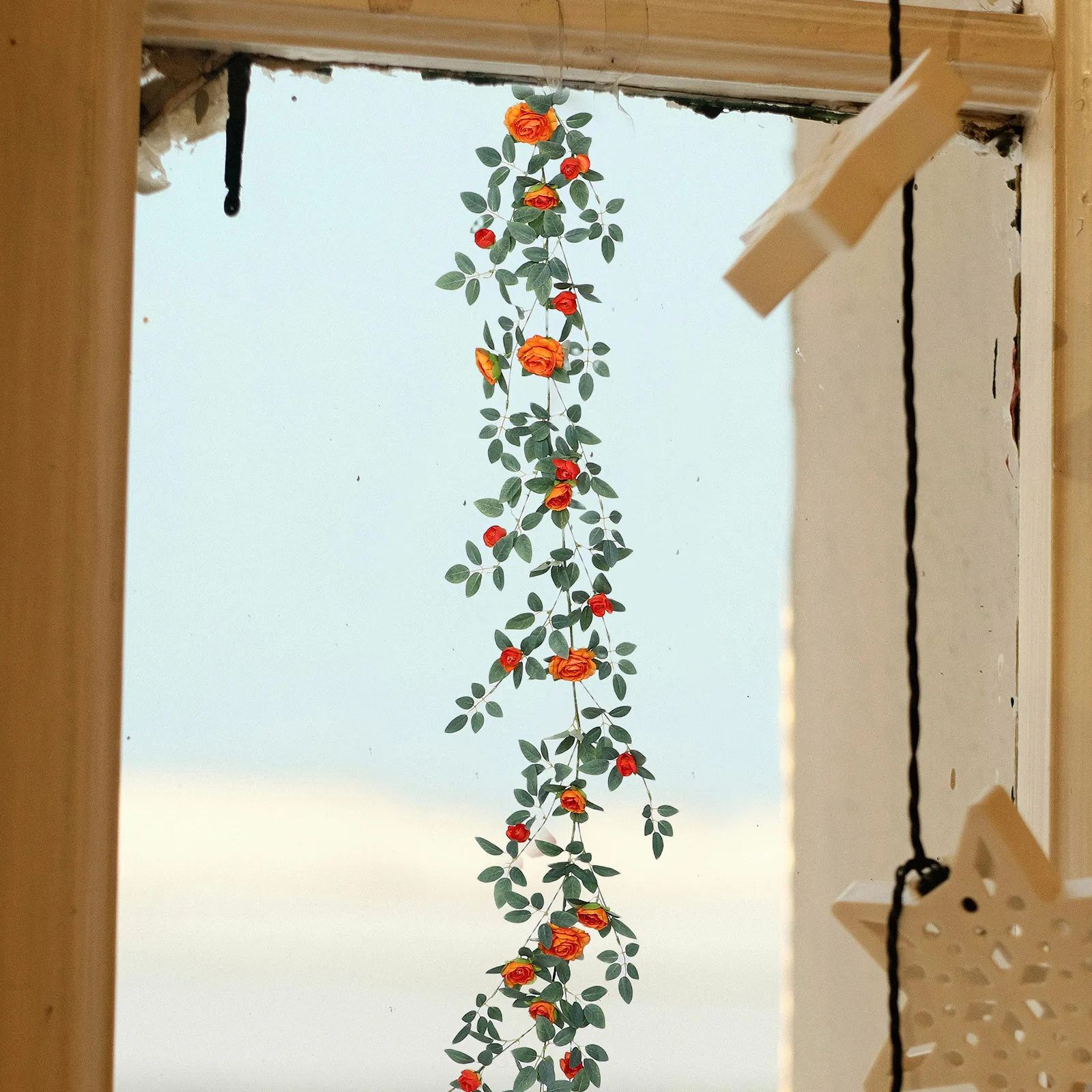 Artificial Rose Vine Garland Lifelike Flower Silk Cloth Plastic Iron Wire Decoration Wedding Arch Ceiling Pipe Indoor Home Decor
Artificial Rose Vine Garland Lifelike Flower Silk Cloth Plastic Iron Wire Decoration Wedding Arch Ceiling Pipe Indoor Home Decor