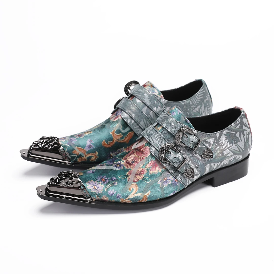 men fashion punk rock dress original leather embroidery shoes slip-on double buckle monk shoe metal toe loafers trendy footwear
men fashion punk rock dress original leather embroidery shoes slip-on double buckle monk shoe metal toe loafers trendy footwear