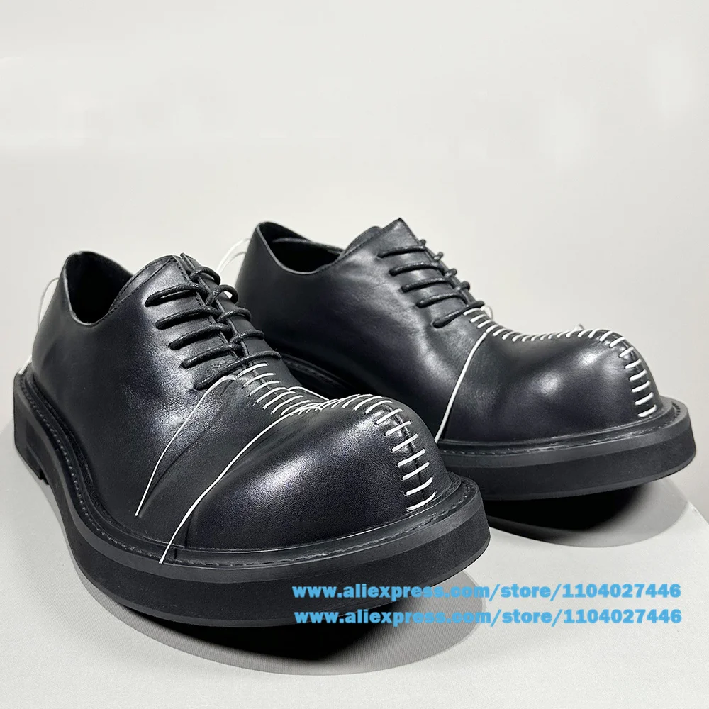 Handmade Stitching Design Derby Shoes Men's Leather Shoes Height Increasing Wear-Resistant Trendy Luxury Handmade Men's Shoes
Handmade Stitching Design Derby Shoes Men's Leather Shoes Height Increasing Wear-Resistant Trendy Luxury Handmade Men's Shoes