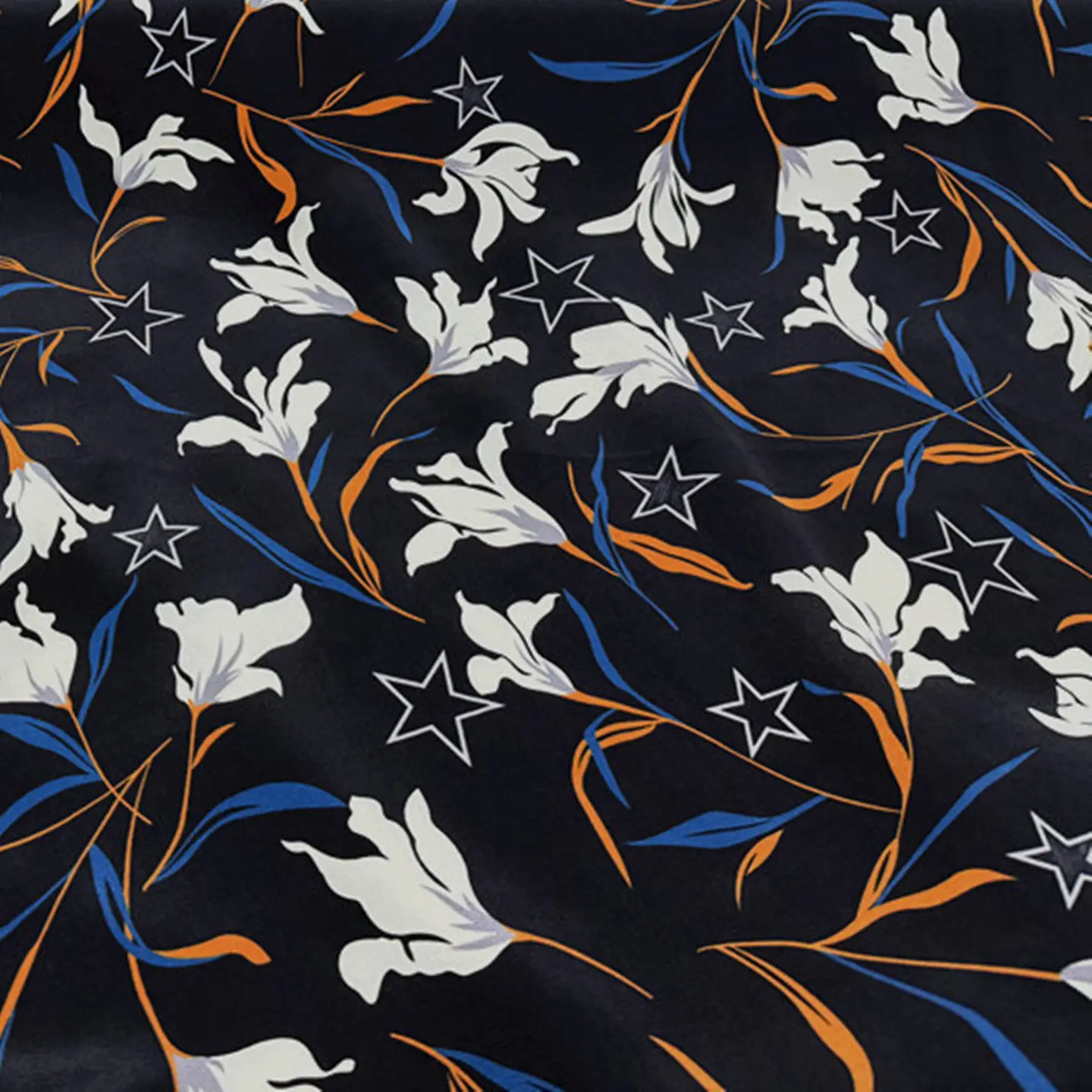 Star White Flower Wide Width Silk Crepe De Chine Black Base Mulberry Silk Soft for Summer Dress Blouse
Star White Flower Wide Width Silk Crepe De Chine Black Base Mulberry Silk Soft for Summer Dress Blouse