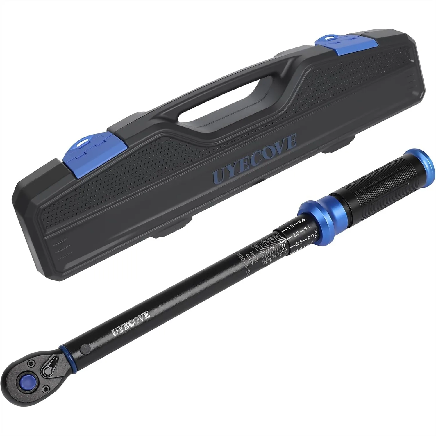3/8-Inch Drive Click Torque Wrench, Dual-Direction 10-110 FT.LB, Dual Range Scales, Blue
3/8-Inch Drive Click Torque Wrench, Dual-Direction 10-110 FT.LB, Dual Range Scales, Blue