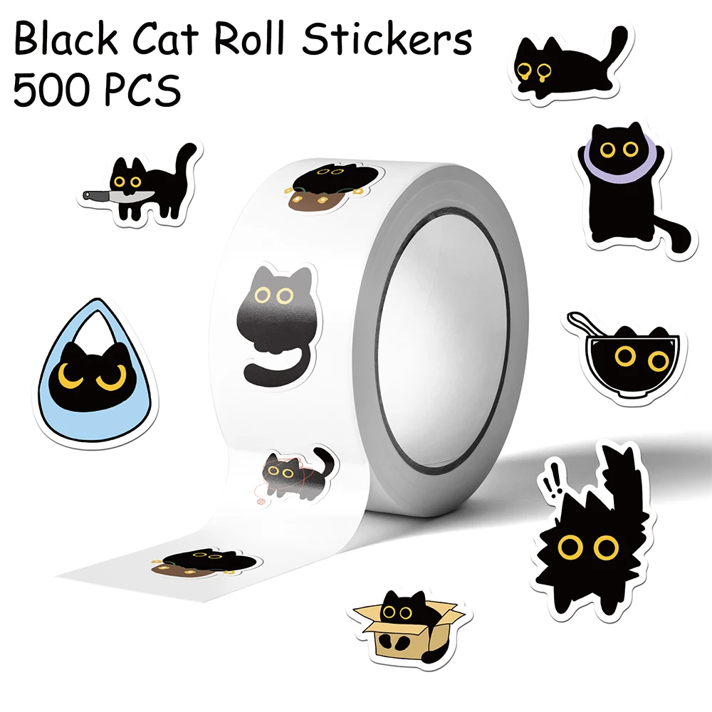 500pcs Cartoon Cute Black Cat Roll Stickers Decals For Laptop Suitcase Skateboard DIY Aesthetic Stickers Students Creative Gifts
500pcs Cartoon Cute Black Cat Roll Stickers Decals For Laptop Suitcase Skateboard DIY Aesthetic Stickers Students Creative Gifts