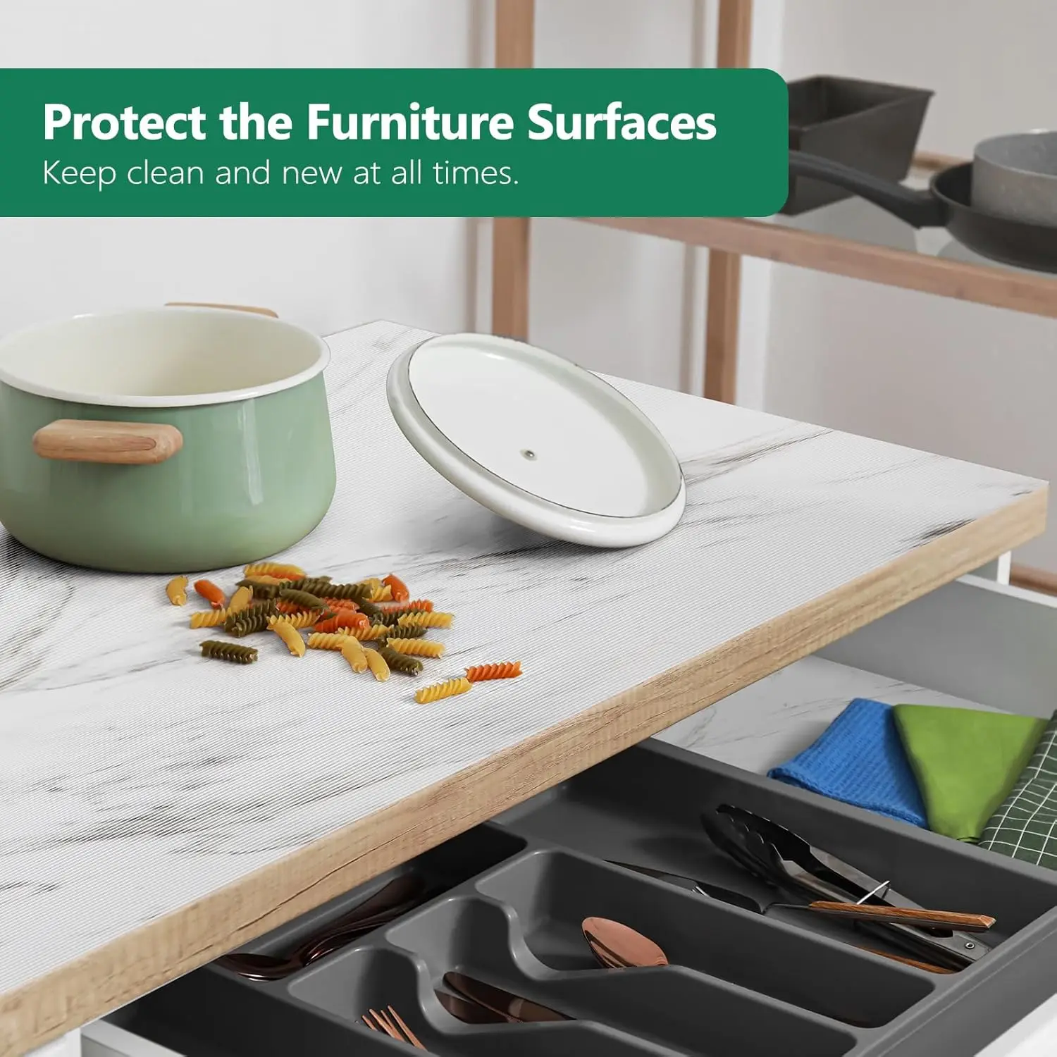 Shelf Drawer Liner For Kitchen Cabinet Non Slip Refrigerator Liners Non Adhesive Waterproof Oil-Proof Protect Kitchen Mat Easy
Shelf Drawer Liner For Kitchen Cabinet Non Slip Refrigerator Liners Non Adhesive Waterproof Oil-Proof Protect Kitchen Mat Easy