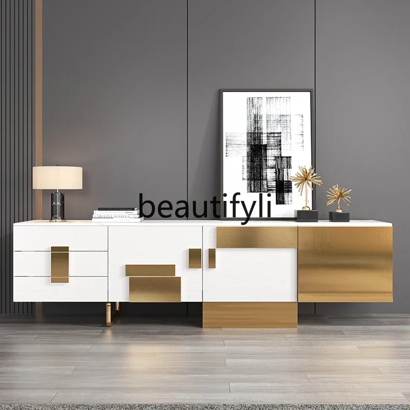 Nordic light luxury TV cabinet coffee table combination modern simple TV cabinet
Nordic light luxury TV cabinet coffee table combination modern simple TV cabinet