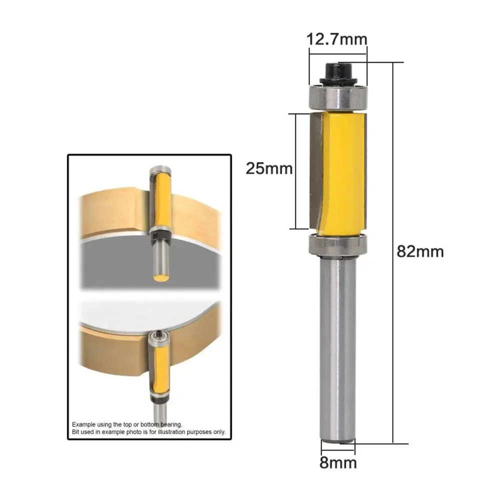 Binoax Pattern/Flush Trim Router Bit 6.35/8MM Shank Cutter Top & Bottom Bearing Wood Working Cnc Mill
Binoax Pattern/Flush Trim Router Bit 6.35/8MM Shank Cutter Top & Bottom Bearing Wood Working Cnc Mill