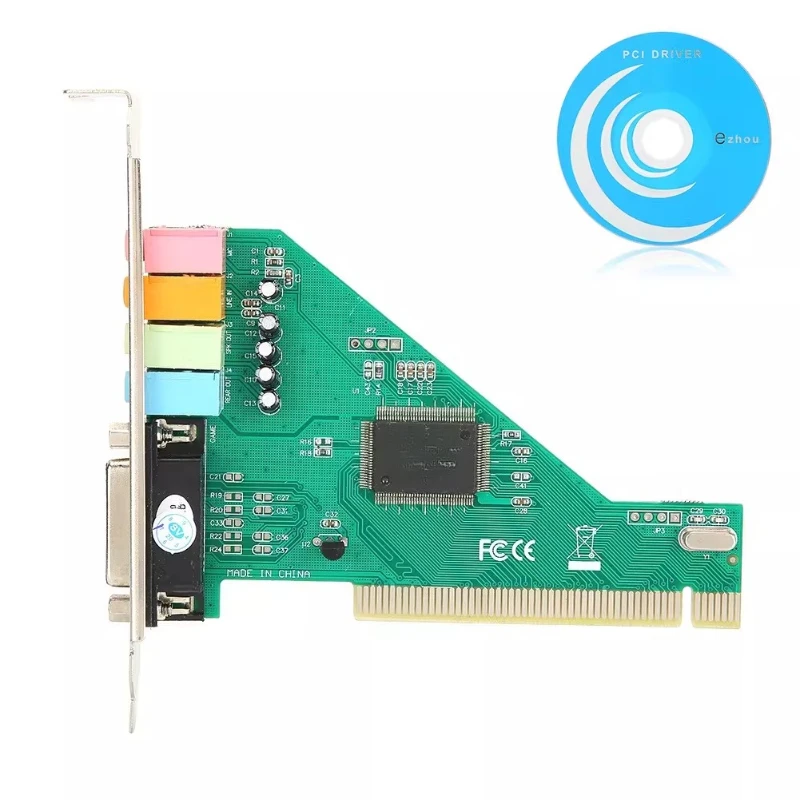 PCI Sound Card CMI8738 4 Channel 3D Audio Card Compatible with Windows XP 7 10
PCI Sound Card CMI8738 4 Channel 3D Audio Card Compatible with Windows XP 7 10