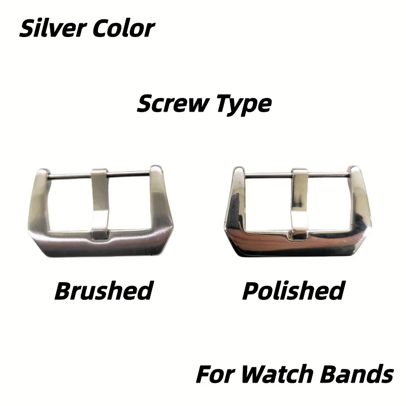 Wholesale 30PCS/Lot Silver Color Screw Type Brushed Polished 20M 22MM 24M 26MM Stainless Steel Watch Buckles For Watch Bands
Wholesale 30PCS/Lot Silver Color Screw Type Brushed Polished 20M 22MM 24M 26MM Stainless Steel Watch Buckles For Watch Bands