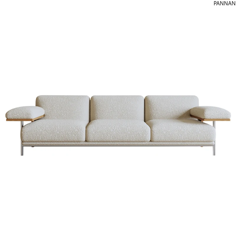 Modern simple wabi sofa living room straight row three designer log sofa
Modern simple wabi sofa living room straight row three designer log sofa
