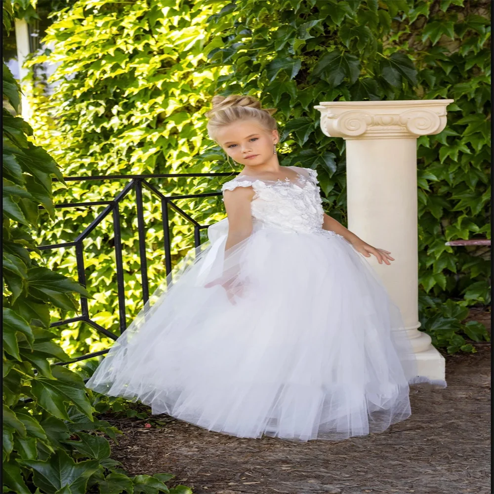 White Flower Girl Dress Tulle Lace Bow Backless Party Ball Tutu First Communion Birthday Princess Celebration Custom Gown
White Flower Girl Dress Tulle Lace Bow Backless Party Ball Tutu First Communion Birthday Princess Celebration Custom Gown