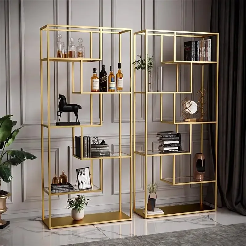 Nordic light luxury shelves floor-to-ceiling living room office wrought iron simple partition tempered glass display bookshelf
Nordic light luxury shelves floor-to-ceiling living room office wrought iron simple partition tempered glass display bookshelf