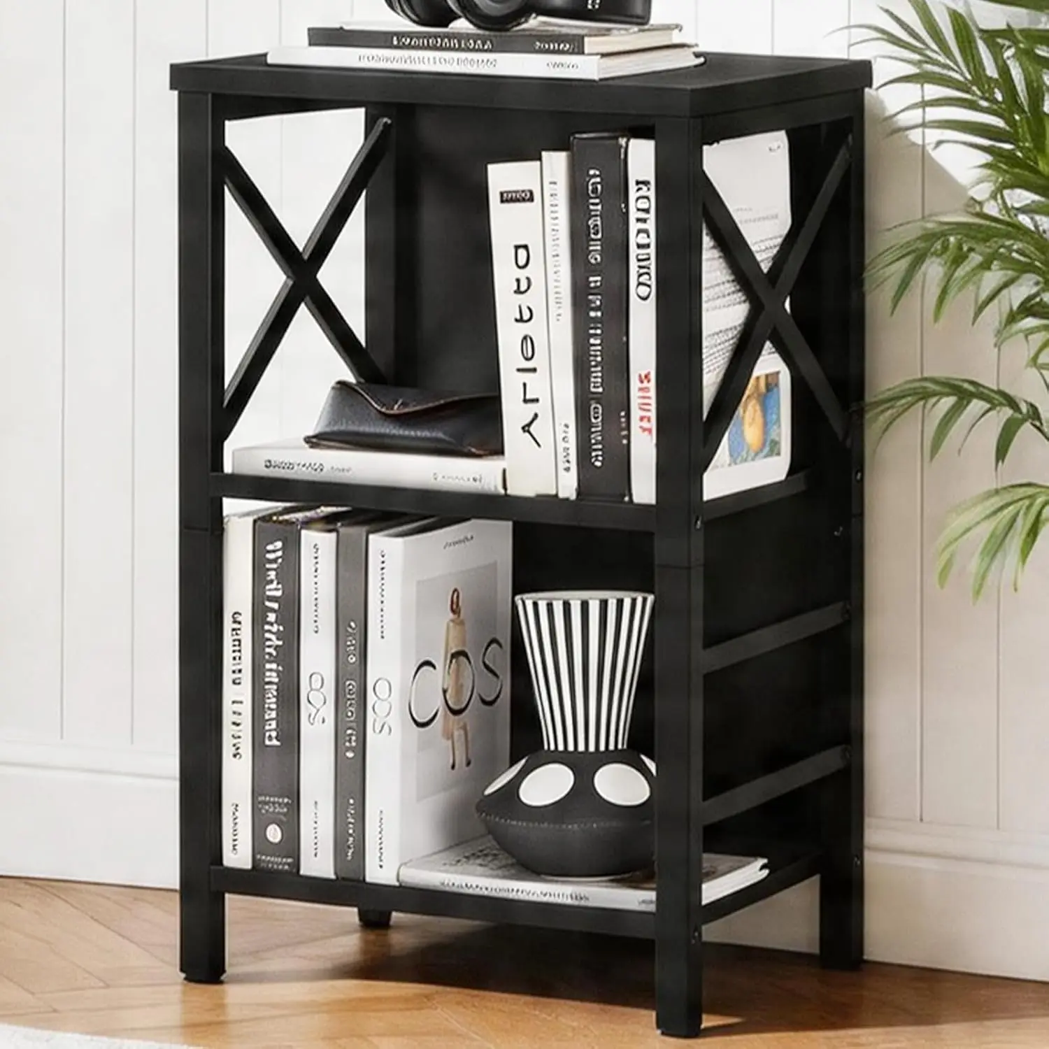 Book Shelf, Small 3-Tier Industrial Bookshelf with Strong Frame & Backboard, 15.7" Short Bookcase for Small Spaces, L
Book Shelf, Small 3-Tier Industrial Bookshelf with Strong Frame & Backboard, 15.7" Short Bookcase for Small Spaces, L