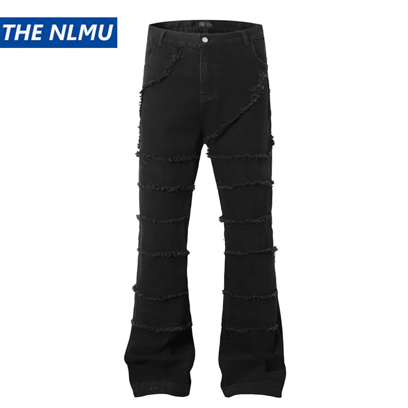 Vintage Black Jeans Men's Tassel Patchwork Flared Denim Pants Trousers Male Luxury Designer Jeans
Vintage Black Jeans Men's Tassel Patchwork Flared Denim Pants Trousers Male Luxury Designer Jeans