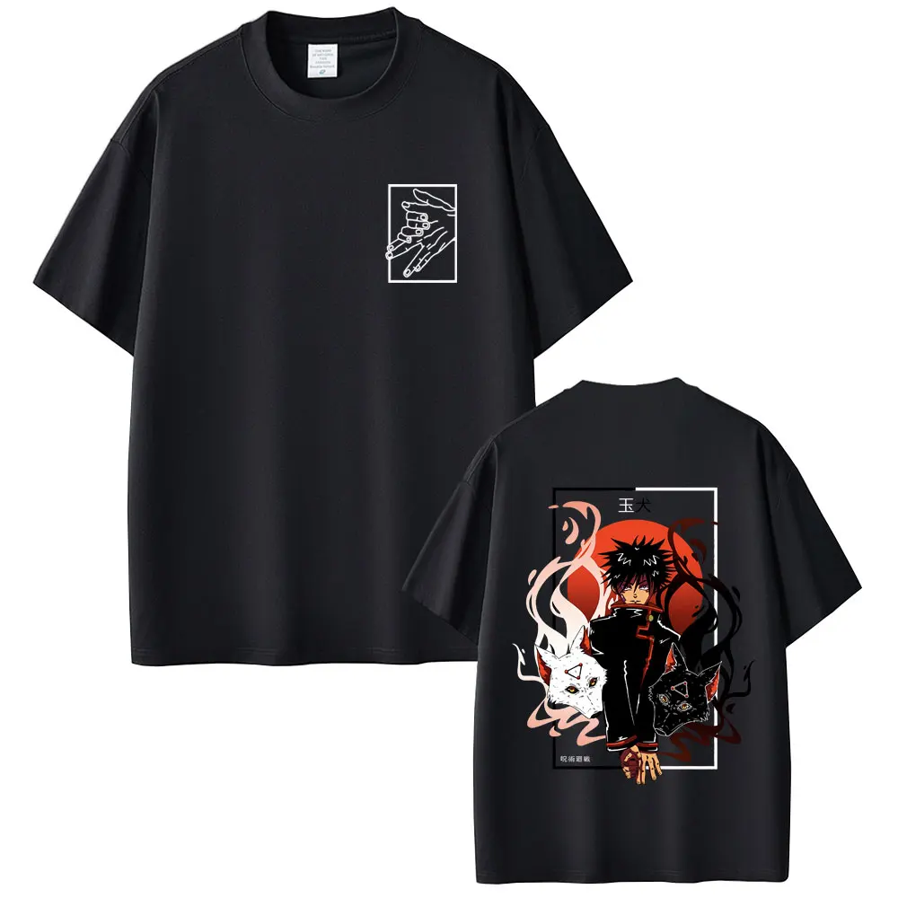 Anime Jujutsu Kaisen Fushiguro Megumi Summon Divine Dogs T-shirt Men Women Fashion Oversized T Shirts Cartoon Cotton T-shirts 
Anime Jujutsu Kaisen Fushiguro Megumi Summon Divine Dogs T-shirt Men Women Fashion Oversized T Shirts Cartoon Cotton T-shirts