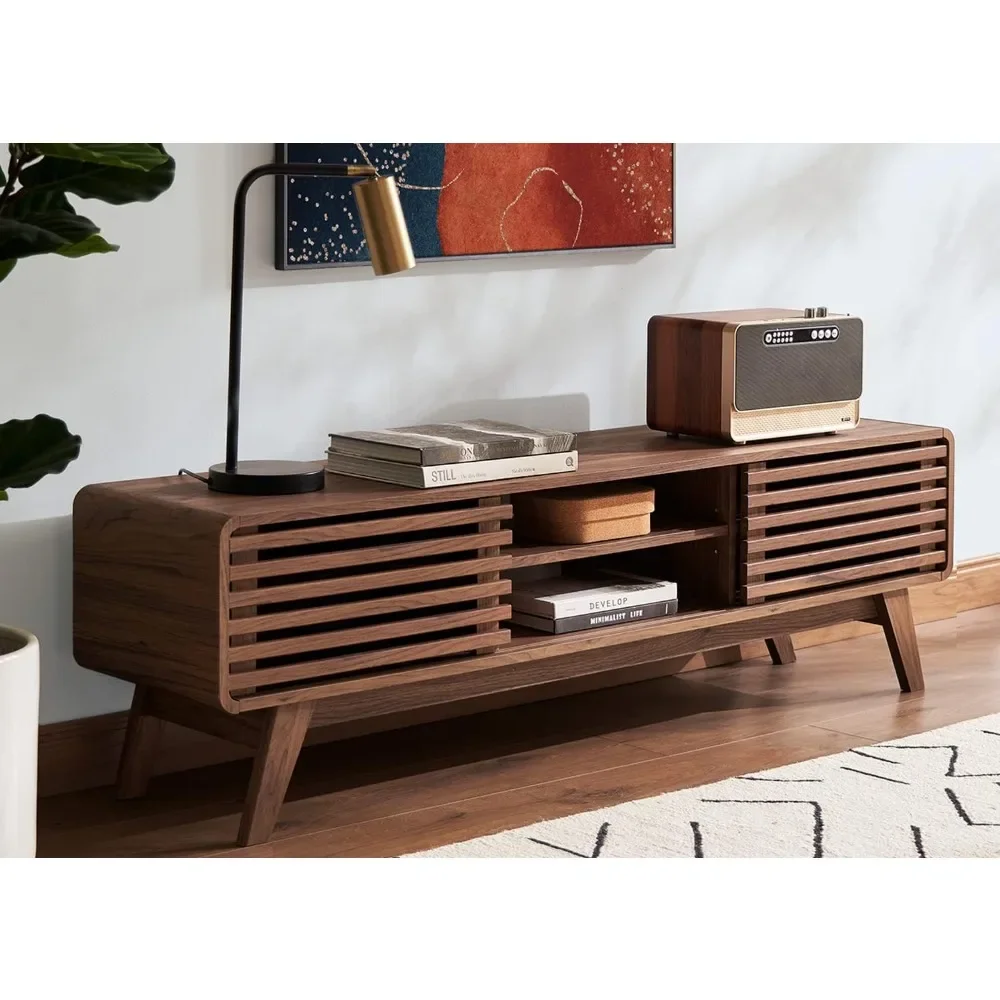 TV Stand, Mid-Century Modern Television Stand for 55/60/65 inch TV, Farmhouse Entertainment Center with Storage
TV Stand, Mid-Century Modern Television Stand for 55/60/65 inch TV, Farmhouse Entertainment Center with Storage