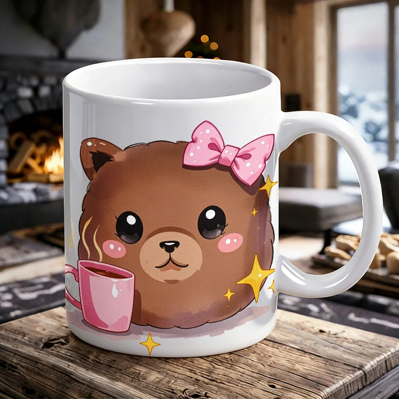 Cute Bow Bear Mug, Kawaii Cartoon Animal Coffee Cup, coffee cup, milk cup, office tea cup, gift for friends, fade-resistant
Cute Bow Bear Mug, Kawaii Cartoon Animal Coffee Cup, coffee cup, milk cup, office tea cup, gift for friends, fade-resistant