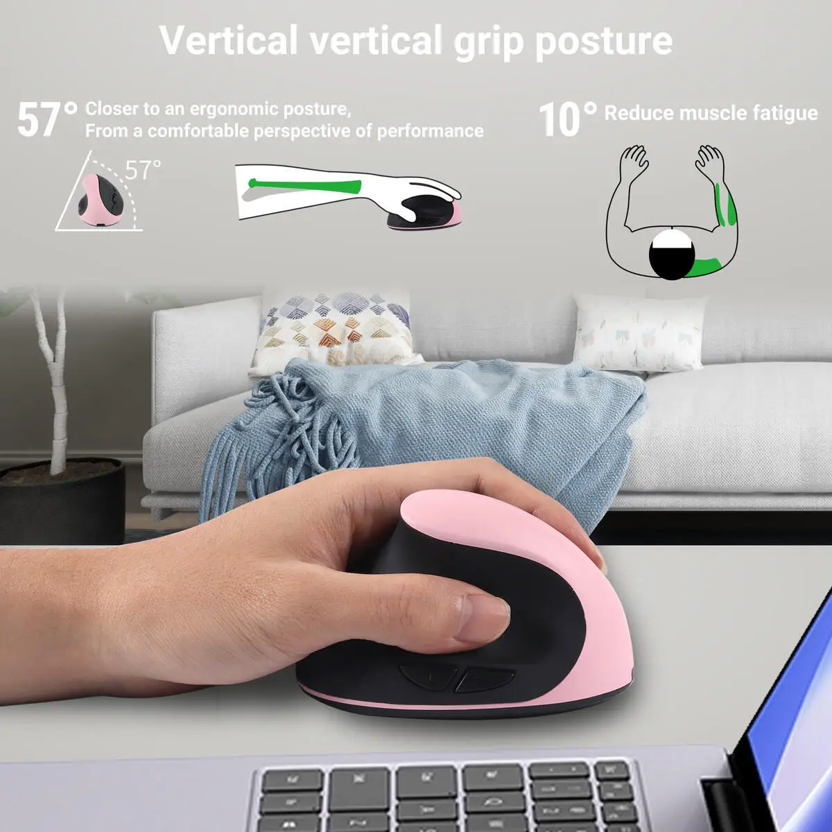 Left Hand Wireless Vertical 2.4G Silent Mouse With Ergonomic Design And Three Adjustable DPI Levels Battery For Office Use
Left Hand Wireless Vertical 2.4G Silent Mouse With Ergonomic Design And Three Adjustable DPI Levels Battery For Office Use