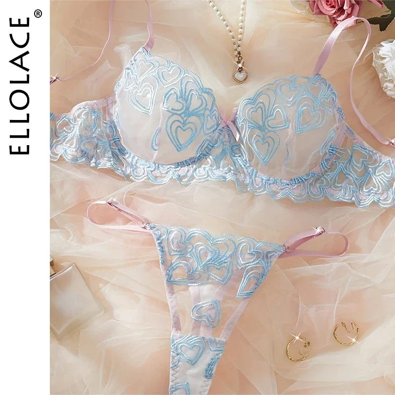 Ellolace Lingeries Sexy Hot Love Heart Embroidery Lace Underwear Transparent New In Matching Sets Sensual Adult Costume
Ellolace Lingeries Sexy Hot Love Heart Embroidery Lace Underwear Transparent New In Matching Sets Sensual Adult Costume