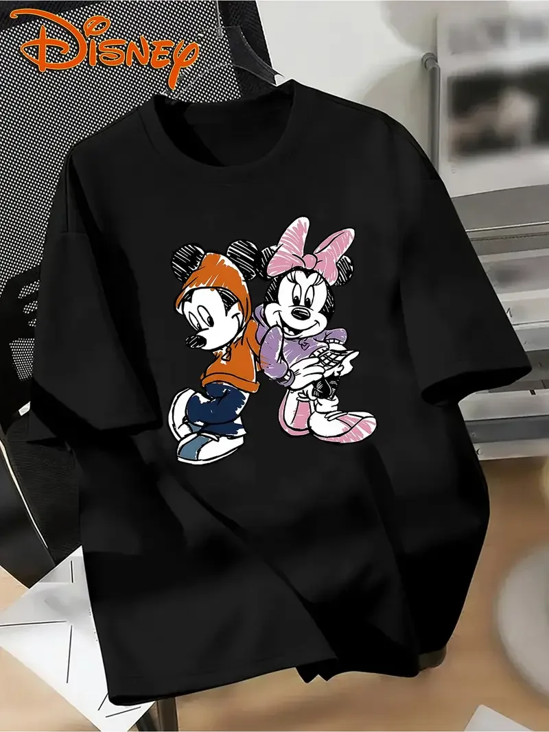 2025 Couple Unisex Women'S Mickey Minnie Disneyland T-Shirt Cotton Casual Oversize Clothing Girls Tees Cartoon Streetwear Tops
2025 Couple Unisex Women'S Mickey Minnie Disneyland T-Shirt Cotton Casual Oversize Clothing Girls Tees Cartoon Streetwear Tops