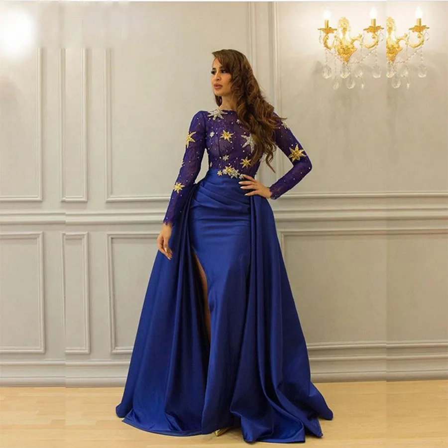 Sexy Perspective Sequin Evening Dress Decal Long Sleeve Side Split Prom Dress Saudi Arabian Style Banquet Party Dress customized
Sexy Perspective Sequin Evening Dress Decal Long Sleeve Side Split Prom Dress Saudi Arabian Style Banquet Party Dress customized