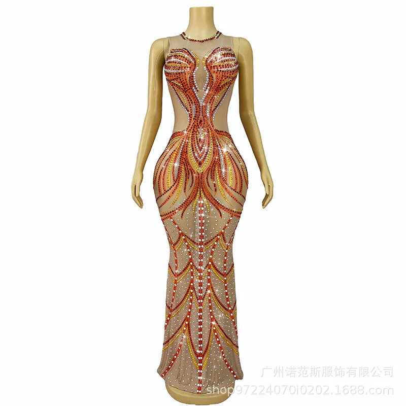 Temperament Shining Rhinestone Slim Jumpsuit Bar Female Lead Dancing Costume Sexy Party Costume Dresses For Woman Elegant Party
Temperament Shining Rhinestone Slim Jumpsuit Bar Female Lead Dancing Costume Sexy Party Costume Dresses For Woman Elegant Party