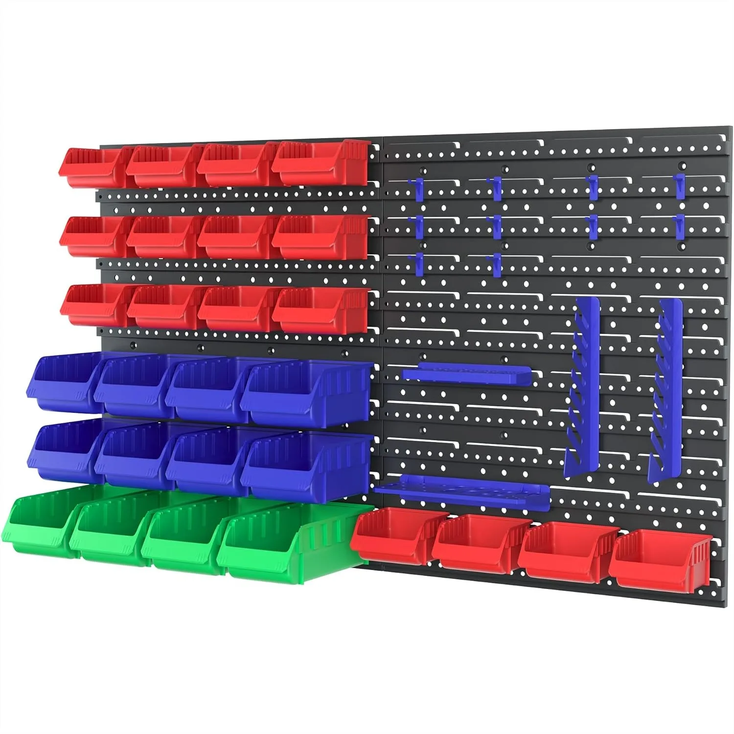 Pegboard Organizer Wall Mounted, 44PC Tool Storage Rack with Bins and Hooks, Garage Wall Organizer for Workshop, Craft Room
Pegboard Organizer Wall Mounted, 44PC Tool Storage Rack with Bins and Hooks, Garage Wall Organizer for Workshop, Craft Room
