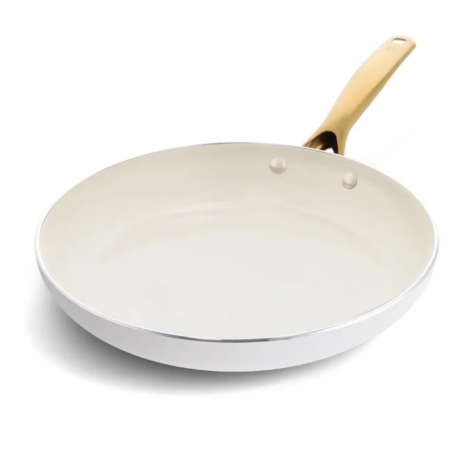 White Diamond 12" Toxin-Free Ceramic Frying Pan Skillet White
White Diamond 12" Toxin-Free Ceramic Frying Pan Skillet White