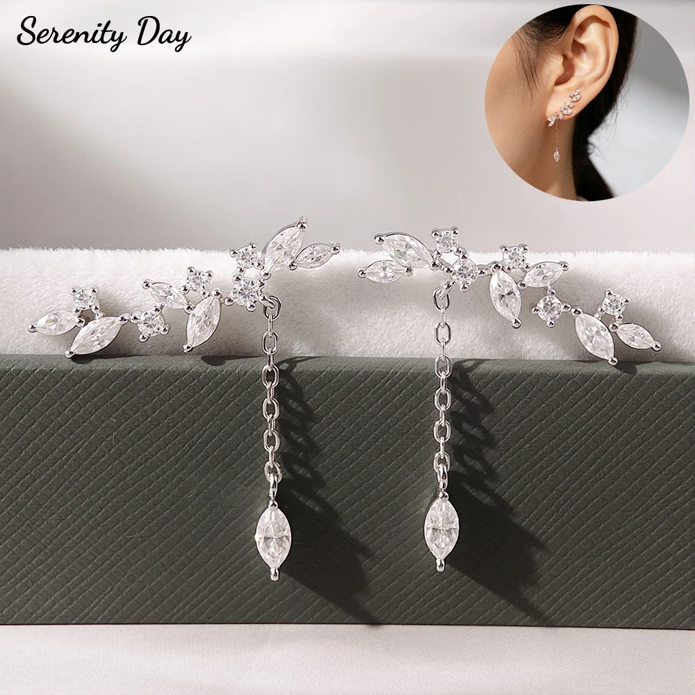 Serenity Flowers Shape All Moissanite Earrings for Women S925 Sterling Silver Jewelry D Color Diamond Tassel Drop Stud Earrings
Serenity Flowers Shape All Moissanite Earrings for Women S925 Sterling Silver Jewelry D Color Diamond Tassel Drop Stud Earrings