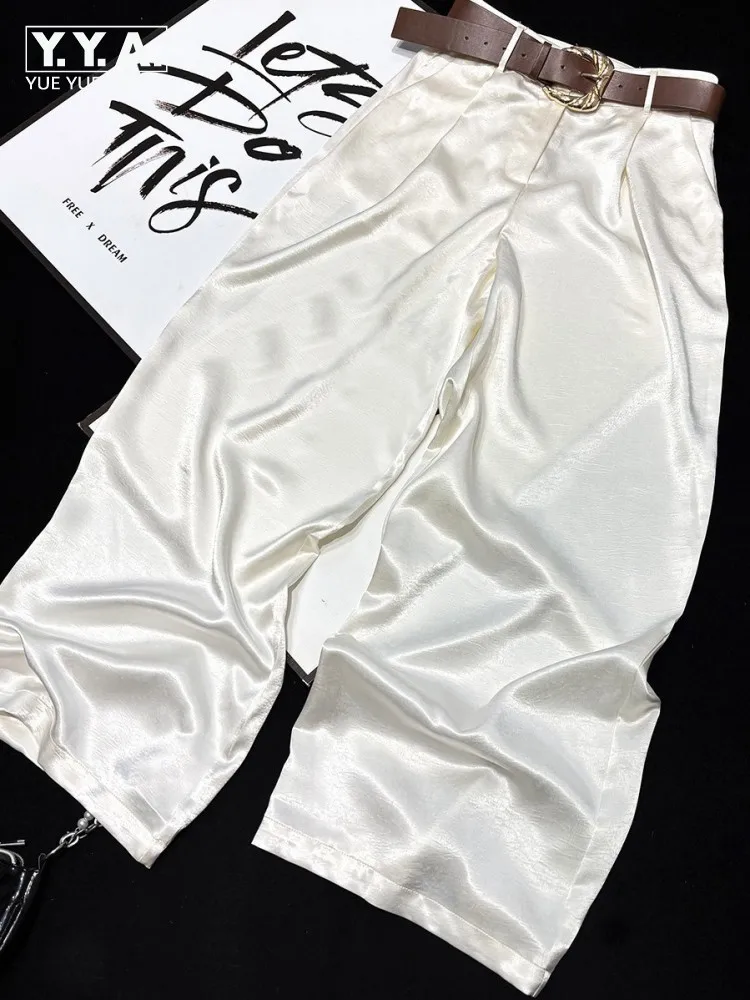 Women Casual Pants High Waist Loose Fit Solid Color Wide Leg Trousers Elegant Office Ladies Fashion Breathable Summer Pants New
Women Casual Pants High Waist Loose Fit Solid Color Wide Leg Trousers Elegant Office Ladies Fashion Breathable Summer Pants New