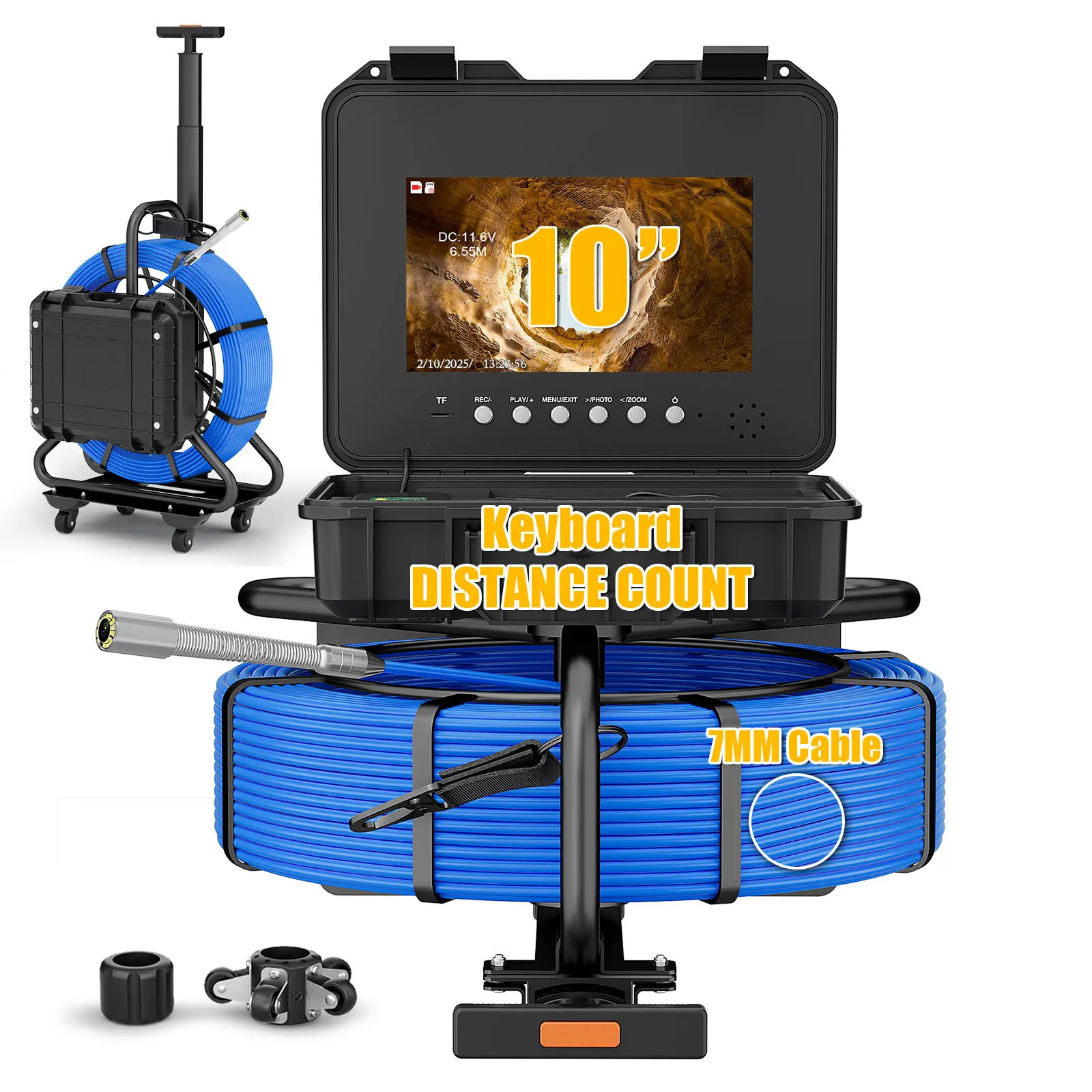 10-Inch large screen video recording electronic zoom image balance 512 launch positioning pipe endoscope detector
10-Inch large screen video recording electronic zoom image balance 512 launch positioning pipe endoscope detector