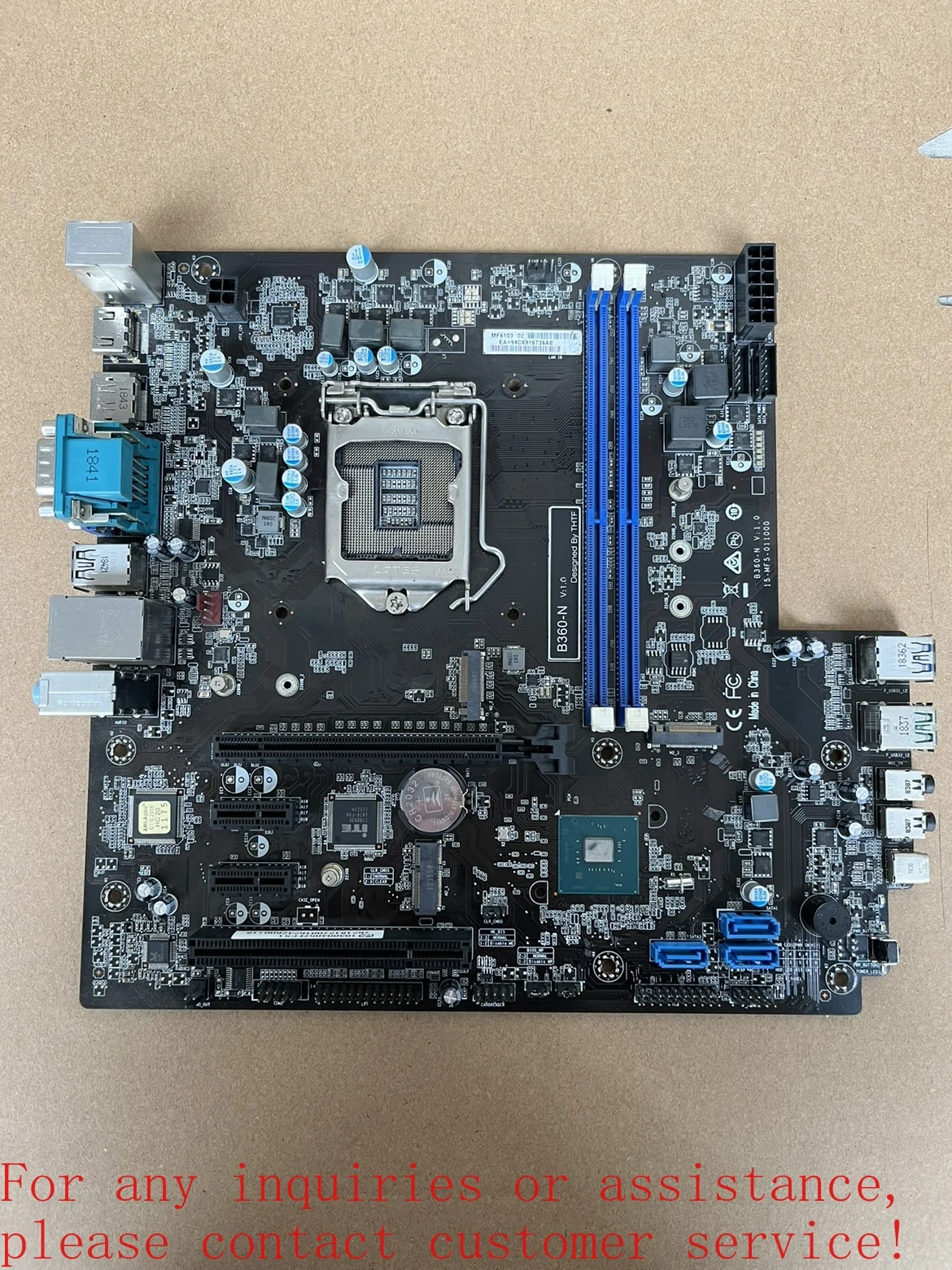 For Tsinghua Tongfang B360-N main board B360 chipset, support eighth and ninth generation CPU (store code: 0881)
For Tsinghua Tongfang B360-N main board B360 chipset, support eighth and ninth generation CPU (store code: 0881)