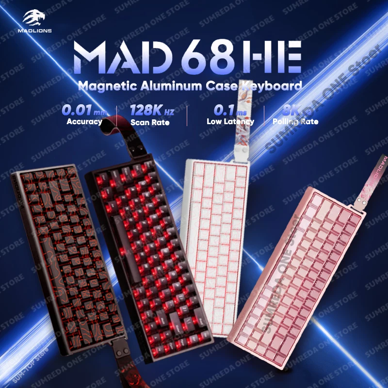 Madlions Mad60 Mad 60he Mad 68he Mad R Проводная механическая клавиатура Игровой магнитный переключатель RT 0,02 мм 8K Скорость RGB Клавиатура с возможностью горячей замены
Madlions Mad60 Mad 60he Mad 68he Mad R Проводная механическая клавиатура Игровой магнитный переключатель RT 0,02 мм 8K Скорость RGB Клавиатура с возможностью горячей замены