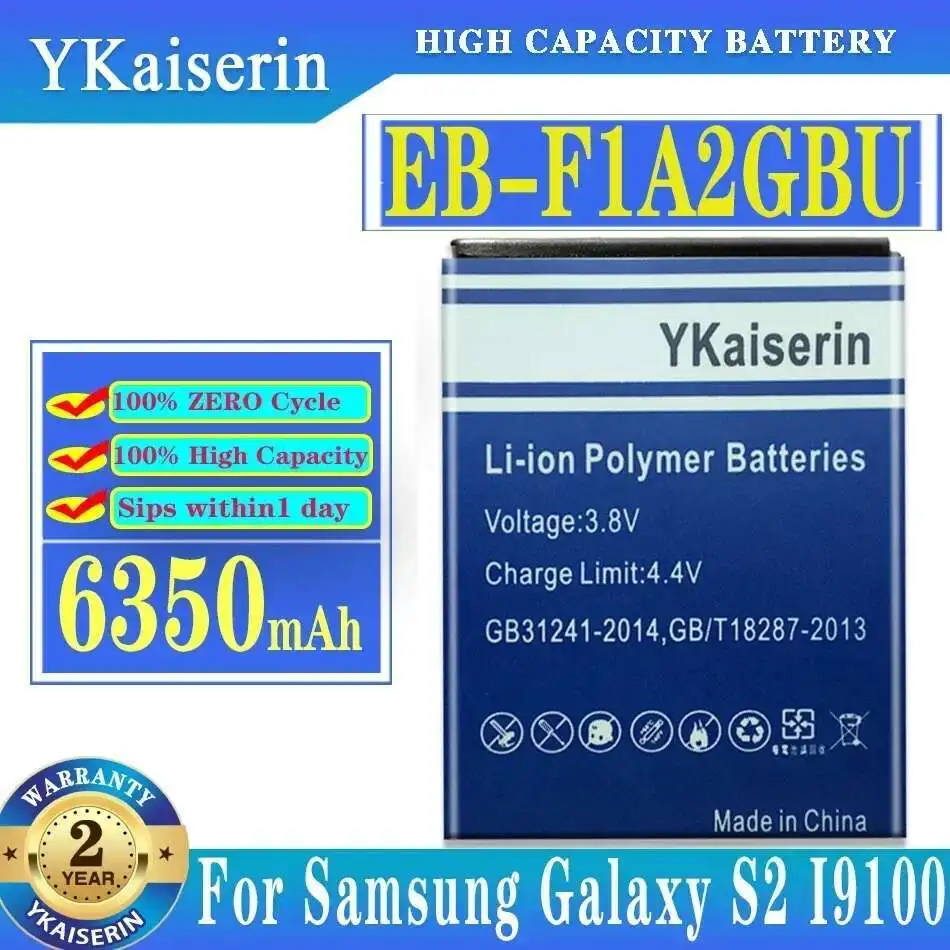 Mobile Phone Battery EB-F1A2GBU 6350mAh For Samsung Galaxy S2 I9100 I9103 I9105 i9100G I9108 i9050 S II EB F1A2GBU
Mobile Phone Battery EB-F1A2GBU 6350mAh For Samsung Galaxy S2 I9100 I9103 I9105 i9100G I9108 i9050 S II EB F1A2GBU