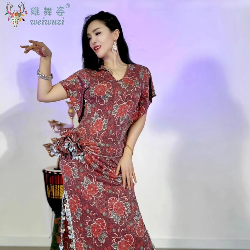 Belly Dancing Costume for Women's Red Print Flower Butterfly Sequined Robe +Belt Saidi Shabbi Baladi Performance Clothing
Belly Dancing Costume for Women's Red Print Flower Butterfly Sequined Robe +Belt Saidi Shabbi Baladi Performance Clothing