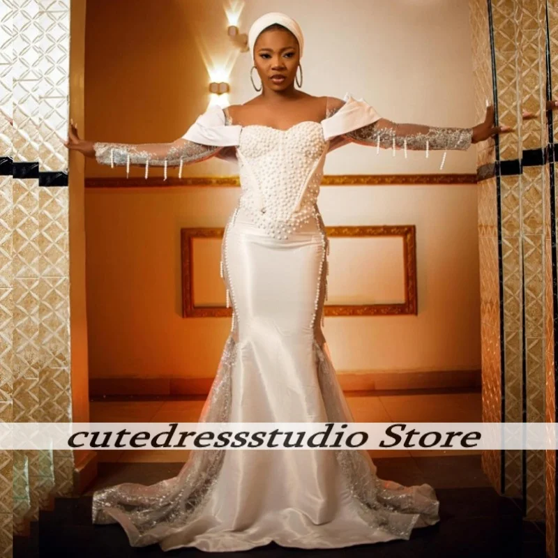 See Through Applique Sleeveless Delicate Mermaid Evening Dresses Aso Ebi Peal Tassel Prom Dress Wedding Party Gowns Customized
See Through Applique Sleeveless Delicate Mermaid Evening Dresses Aso Ebi Peal Tassel Prom Dress Wedding Party Gowns Customized