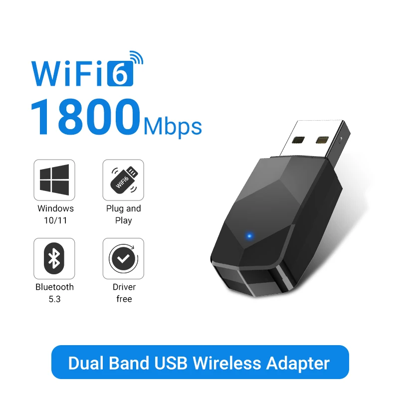 WALRAM AX900 USB WiFi 6 Bluetooth 5.3 Adapter 2in1 Dongle Dual Band 2.4G&5GHz USB WiFi Network Wireless Wlan Receiver
WALRAM AX900 USB WiFi 6 Bluetooth 5.3 Adapter 2in1 Dongle Dual Band 2.4G&5GHz USB WiFi Network Wireless Wlan Receiver