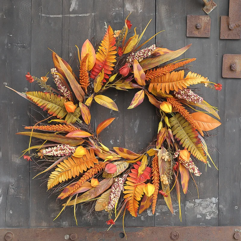 Xinyi 2021 Maple Leaf Thanksgiving Wreath Autumn Color Vine Circle Simulation Lantern Fruit Wreath Simulation Autumn Leaf Door H
Xinyi 2021 Maple Leaf Thanksgiving Wreath Autumn Color Vine Circle Simulation Lantern Fruit Wreath Simulation Autumn Leaf Door H