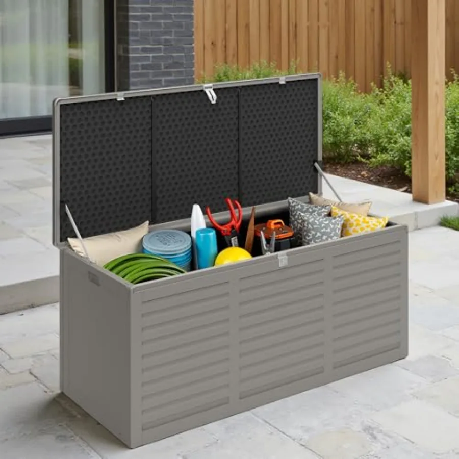 Resin Deck Box 130 Gallon, Lockable and Waterproof Outdoor Storage, UV-Resistant Patio Box for Cushions, Tools, and Outdoor Acc
Resin Deck Box 130 Gallon, Lockable and Waterproof Outdoor Storage, UV-Resistant Patio Box for Cushions, Tools, and Outdoor Acc