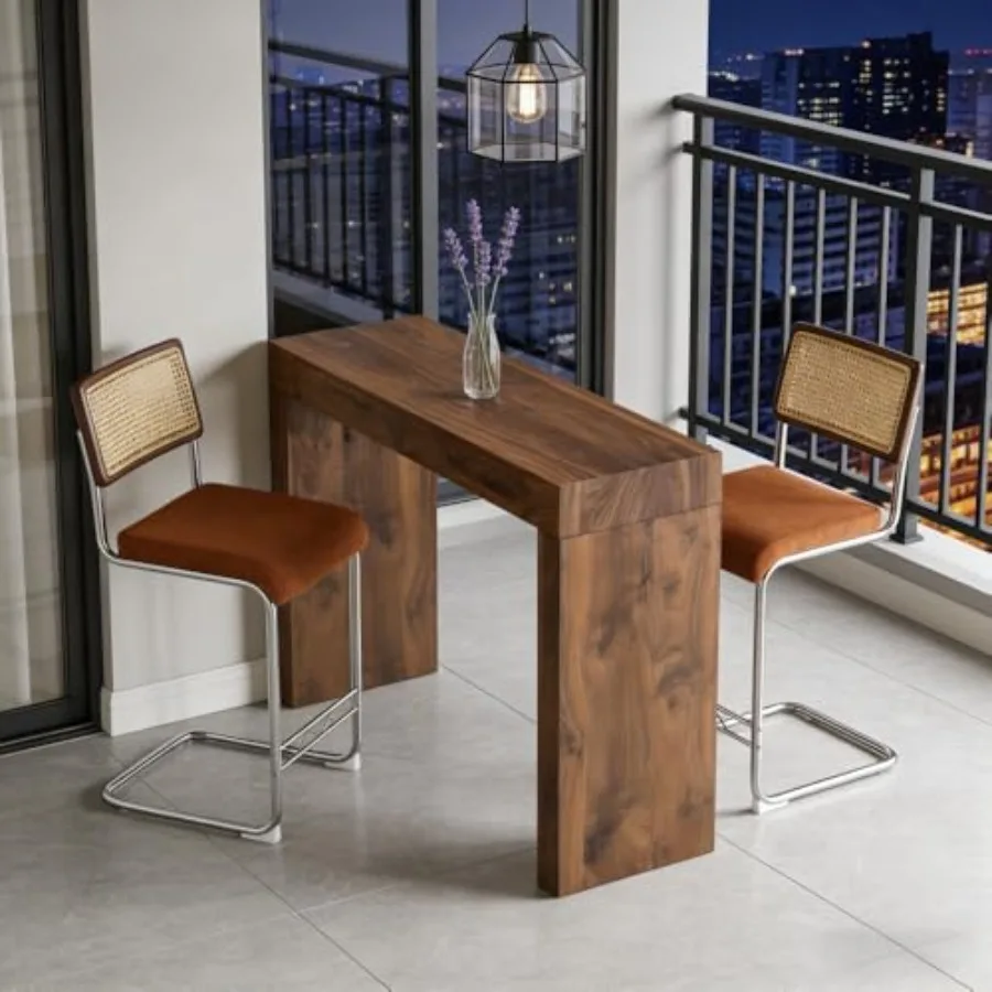 3 Piece Bar Table Set High Top, Rectangle Kitchen Table with 2 Velvet Bar Stools, Breakfast Tables Set with 2 Drawers for Kitch
3 Piece Bar Table Set High Top, Rectangle Kitchen Table with 2 Velvet Bar Stools, Breakfast Tables Set with 2 Drawers for Kitch