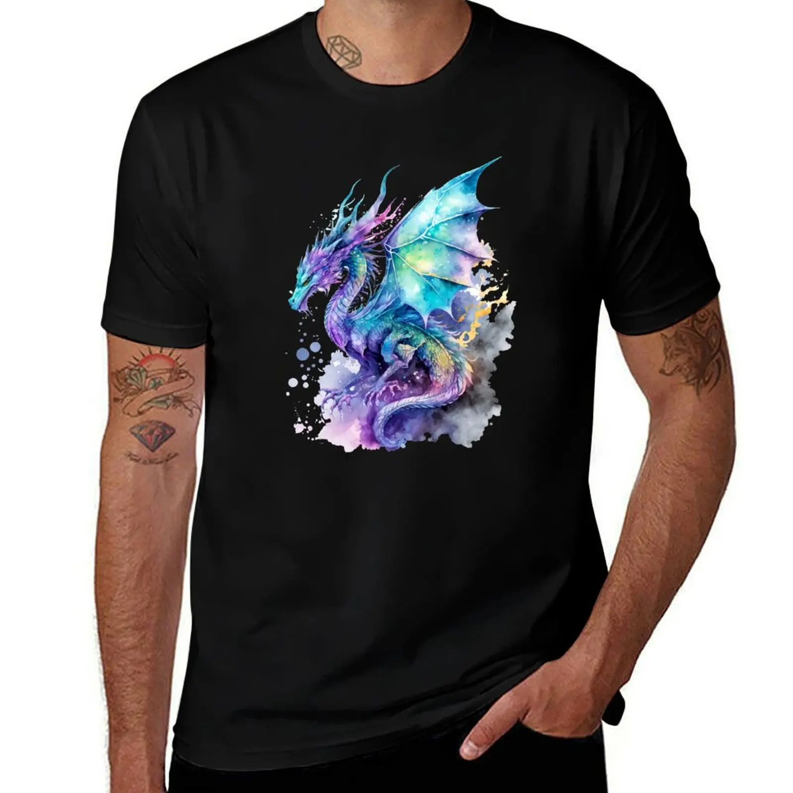 in #2 Fantasy Watercolor Dragon T-Shirt Basic Casual Short Sleeve Cotton Shirt
in #2 Fantasy Watercolor Dragon T-Shirt Basic Casual Short Sleeve Cotton Shirt