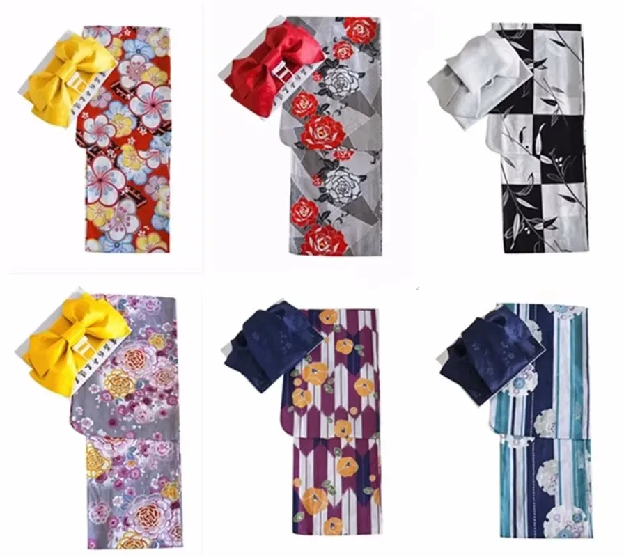 Japanese Traditional Kimono Yukata With Belt Female Bathrobe Summer Cotton Breathable Kimono Set
Japanese Traditional Kimono Yukata With Belt Female Bathrobe Summer Cotton Breathable Kimono Set