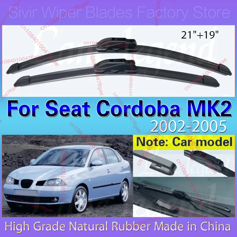 Car Wiper Blades For Seat Cordoba MK2 2002 2003 2004 2005 Windshield Windscreen Front Window Blades 21"+19" Car Accessories
Car Wiper Blades For Seat Cordoba MK2 2002 2003 2004 2005 Windshield Windscreen Front Window Blades 21"+19" Car Accessories
