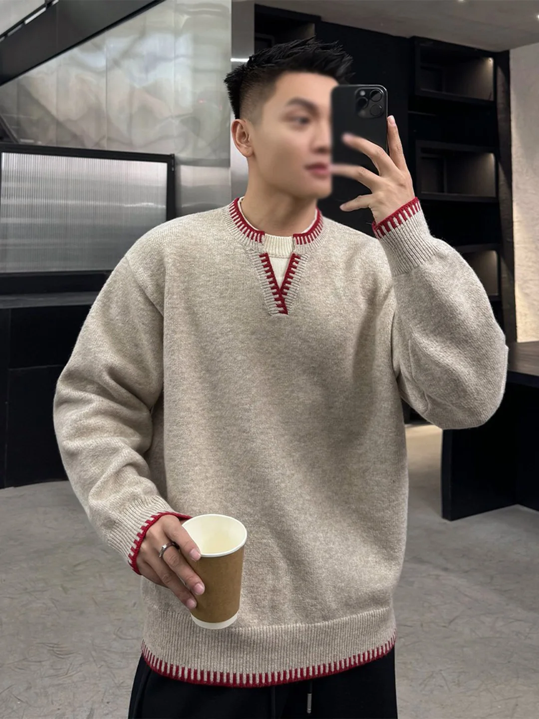 New Year Thiened Sewing Line Design Fake Two-Piece Sweater Faionable Inner Wear Knitted irt Trendy Casual Sle V-Ne
New Year Thiened Sewing Line Design Fake Two-Piece Sweater Faionable Inner Wear Knitted irt Trendy Casual Sle V-Ne