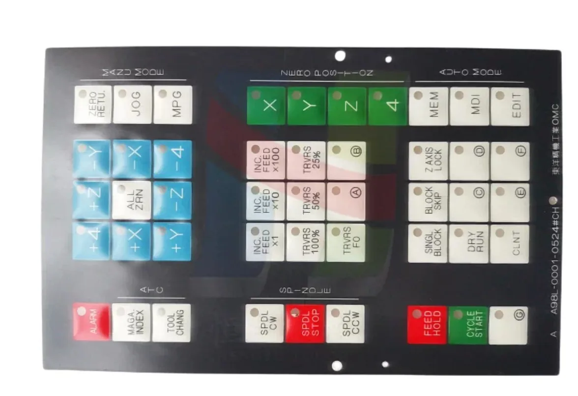 A98L-0001-0524 #J A98L-0001-0524 #CH #S /T CNC HMI Silicon Membrane Keypad Buttons For Fanuc Machine Operator Panel
A98L-0001-0524 #J A98L-0001-0524 #CH #S /T CNC HMI Silicon Membrane Keypad Buttons For Fanuc Machine Operator Panel