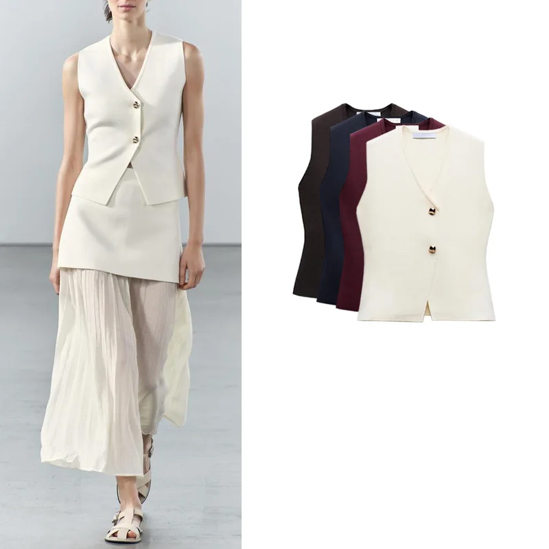 Spring New Arrival Women's Knitted Vest Top Button Decorated Svel V-ne Commute Sle Regular Length Polyester Fiber
Spring New Arrival Women's Knitted Vest Top Button Decorated Svel V-ne Commute Sle Regular Length Polyester Fiber